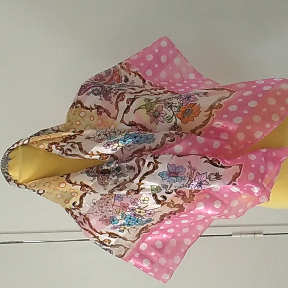 Vintage Women's Scarf Paisley Prints Multicolor